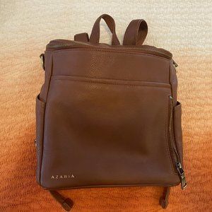 Like New Azaria La Mère Petite Chestnut Diaper Bag/Backpack